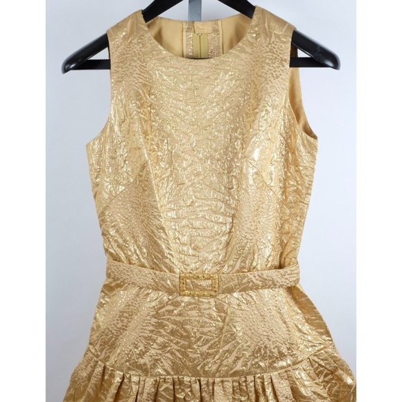 Mainbocher dress sz Small gold brocade excellent condition haute couture - Picture 4 of 9